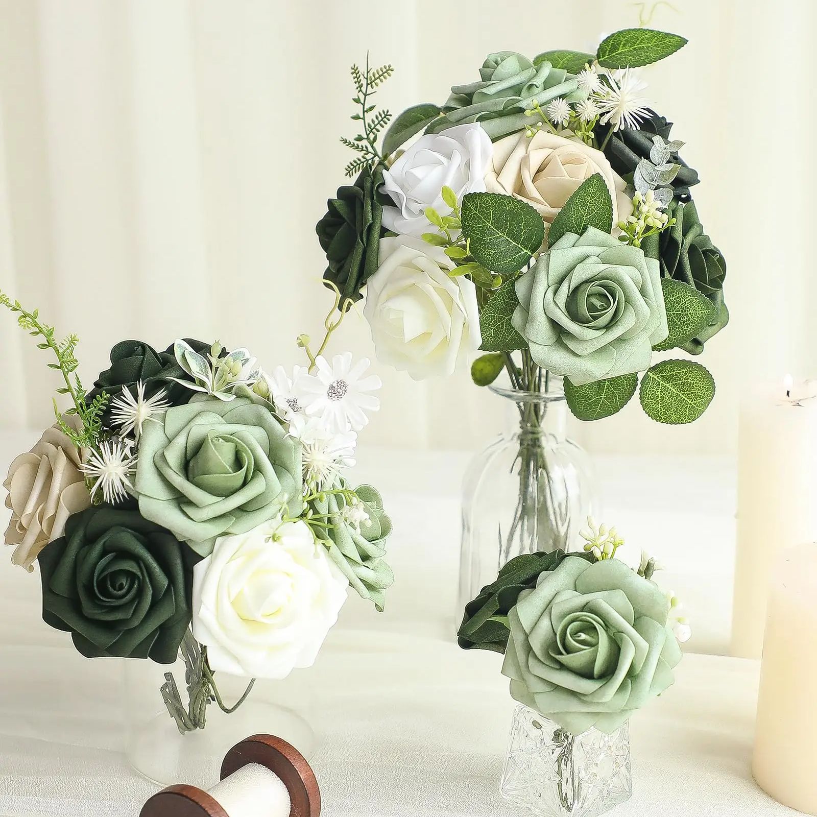 Bunga buatan 25 buah mawar pal - Florist Supply Bulk ulasan dan harga