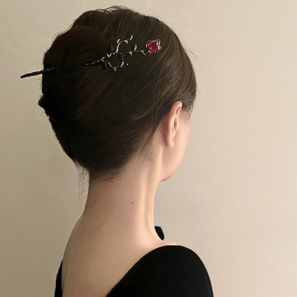 Jepit Rambut Bunga Mawar Merah - Supply Florist ulasan dan harga