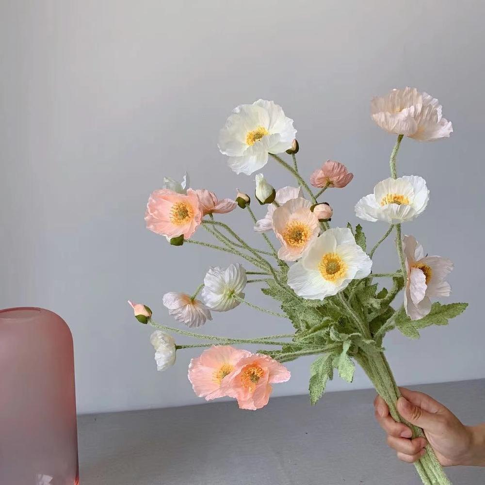 Bunga Poppy sutra palsu, tangk - Florist Supply Bulk ulasan dan harga